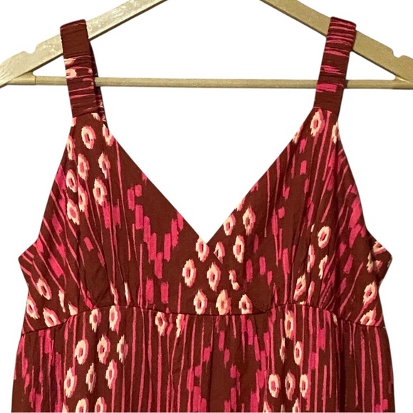 Hatch Maternity Dress 2 Clay Ikat Katherine Maxi Sleeveless Lightweight NWT - Picture 4 of 9
